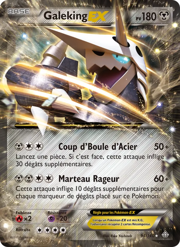 Carte Pokémon Galeking EX 93/160 de l'extension Primo-Choc