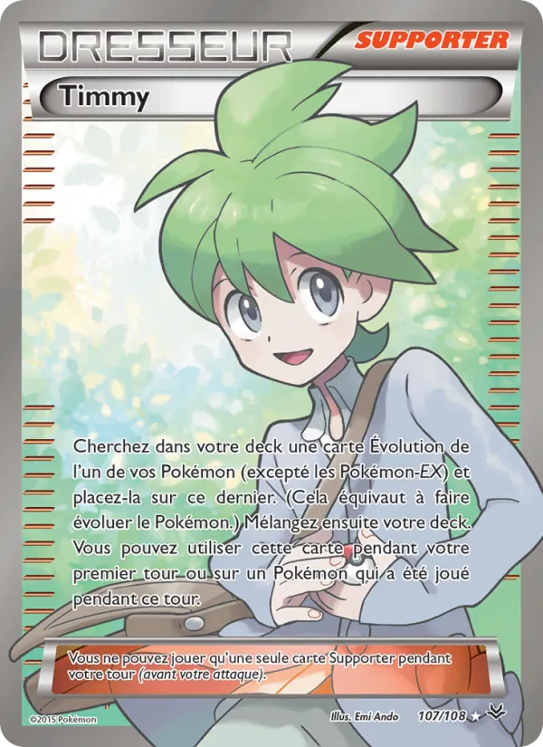 Carte Pokémon Timmy 107/108 de l'extension Ciel Rugissant