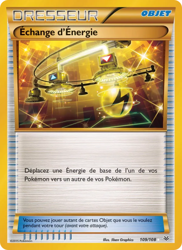 Carte Pokémon Échange d'Énergie 109/108 de l'extension Ciel Rugissant