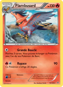 Carte Pokémon Flambusard 15 — Ciel Rugissant
