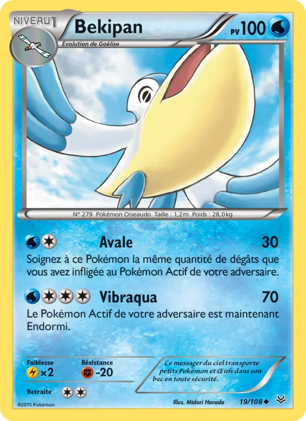 Carte Pokémon Bekipan 19/108 de l'extension Ciel Rugissant