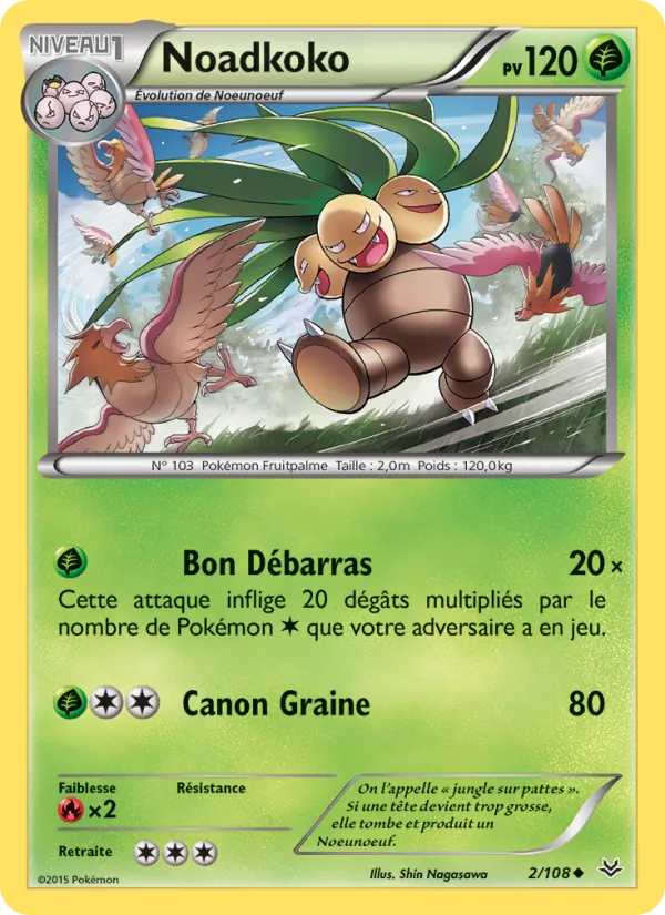Carte Pokémon Noadkoko 2/108 de l'extension Ciel Rugissant
