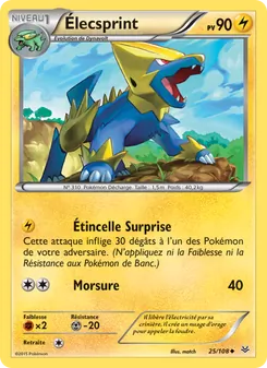 Carte Pokémon Élecsprint 25