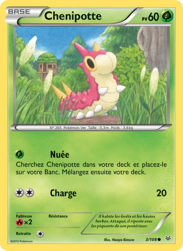 Carte Pokémon Chenipotte 3/108 de l'extension Ciel Rugissant
