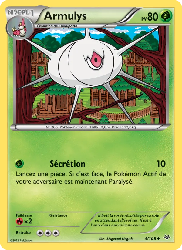 Carte Pokémon Armulys 4/108 de l'extension Ciel Rugissant
