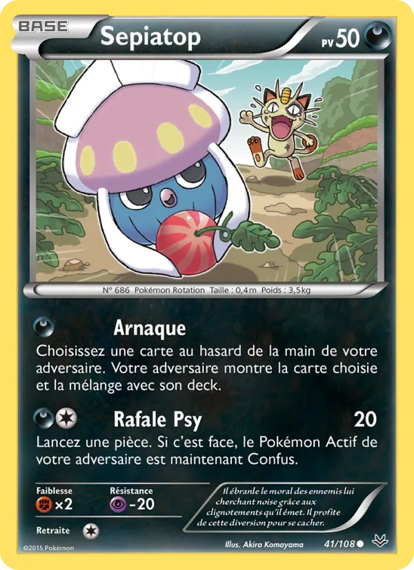 Carte Pokémon Sepiatop 41/108 de l'extension Ciel Rugissant