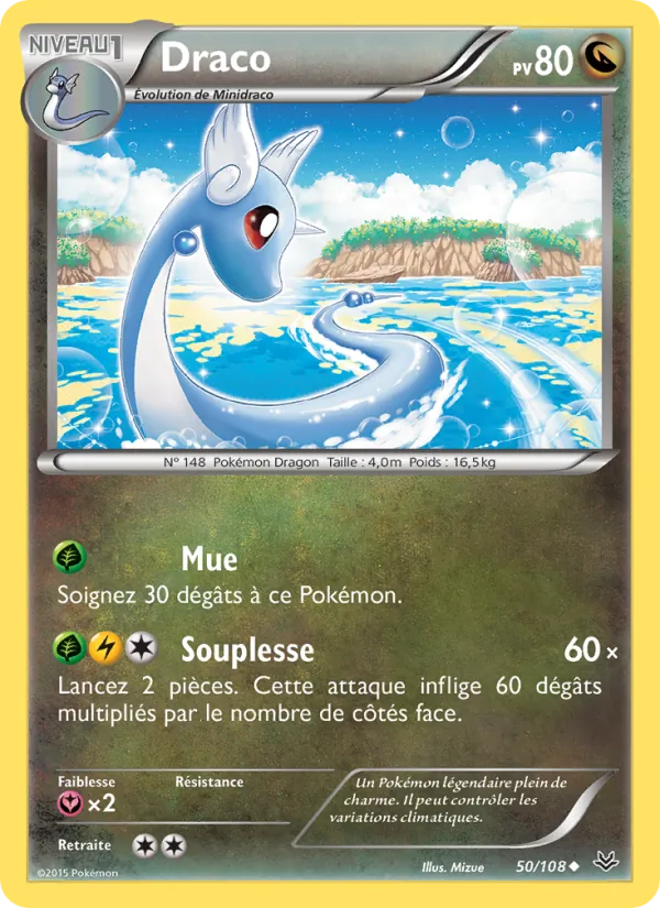 Carte Pokémon Draco 50/108 de l'extension Ciel Rugissant