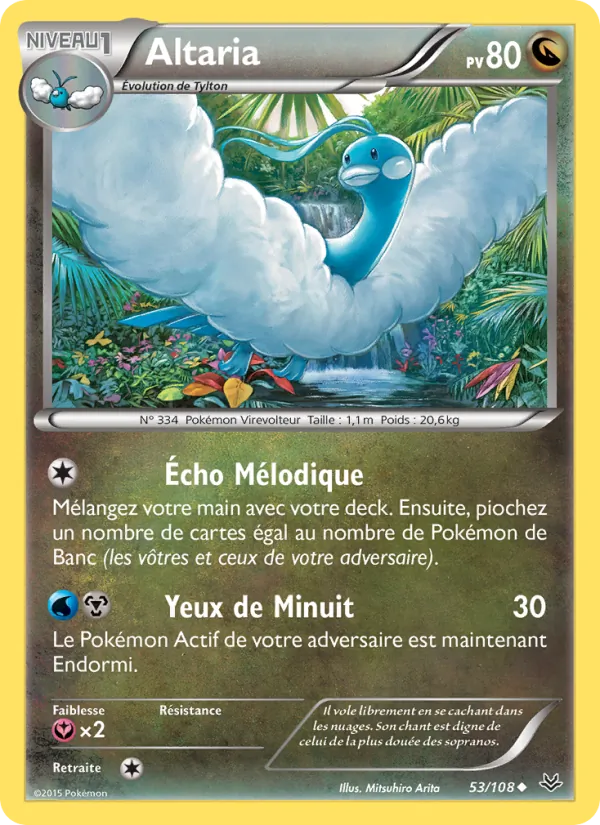 Carte Pokémon Altaria 53/108 de l'extension Ciel Rugissant
