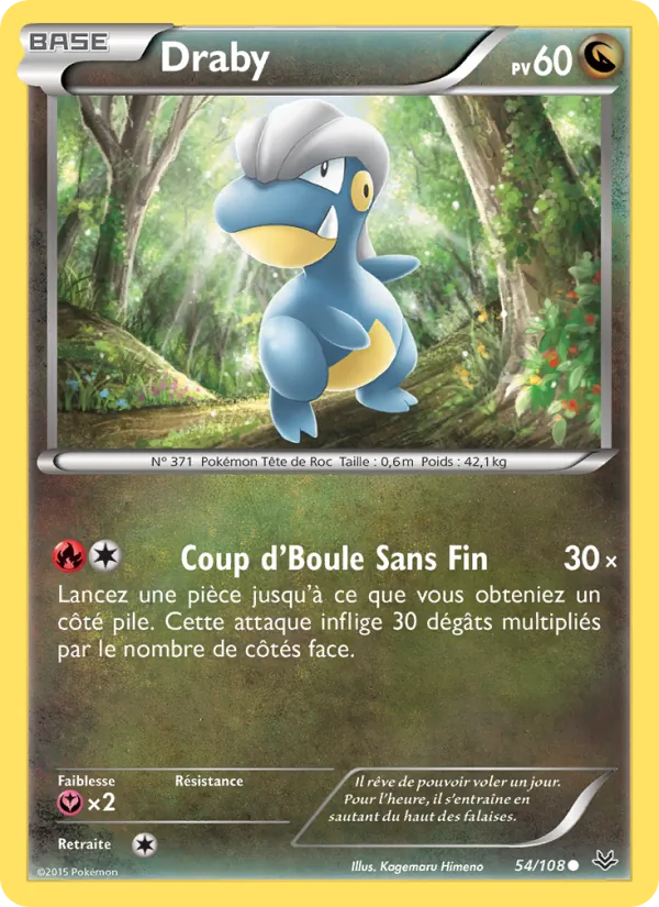 Carte Pokémon Draby 54/108 de l'extension Ciel Rugissant