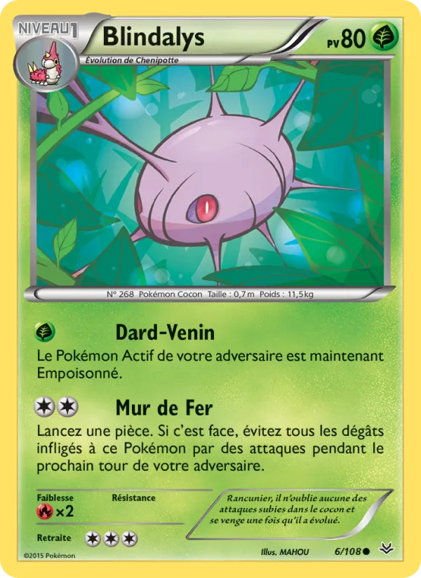 Carte Pokémon Blindalys 6/108 de l'extension Ciel Rugissant