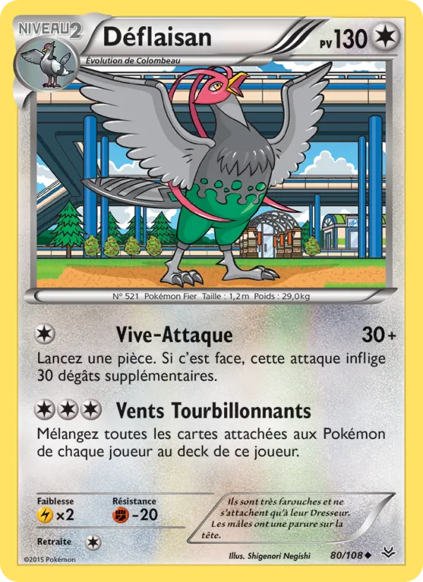 Carte Pokémon Déflaisan 80/108 de l'extension Ciel Rugissant