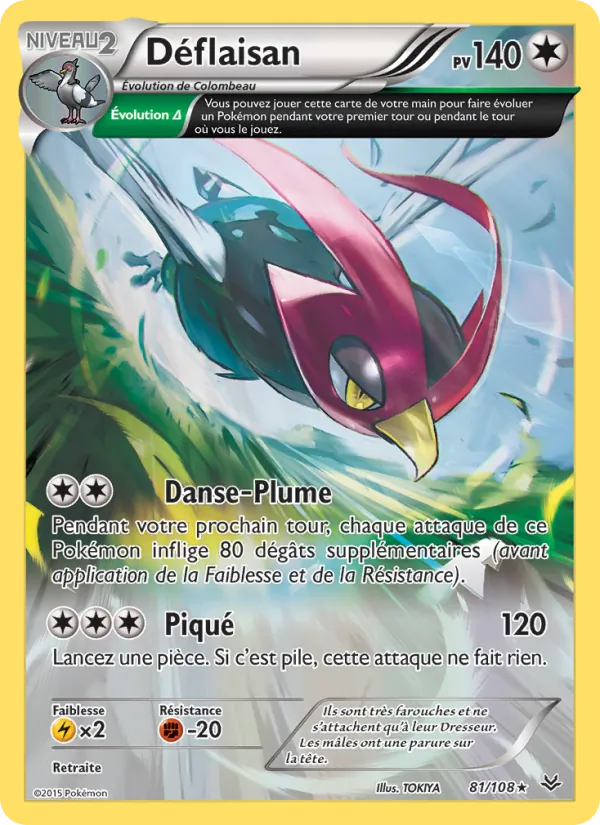 Carte Pokémon Déflaisan 81/108 de l'extension Ciel Rugissant