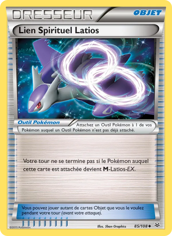 Carte Pokémon Lien Spirituel Latios 85/108 de l'extension Ciel Rugissant