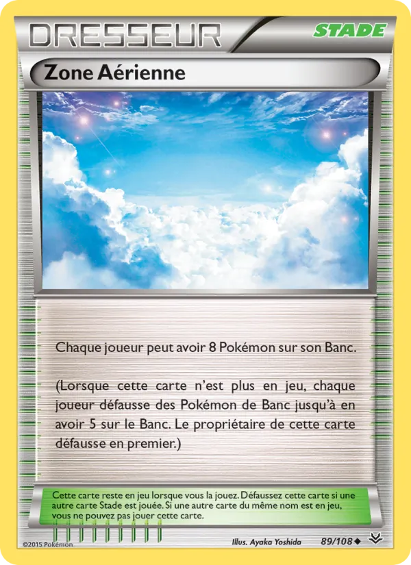 Carte Pokémon Zone Aérienne 89/108 de l'extension Ciel Rugissant