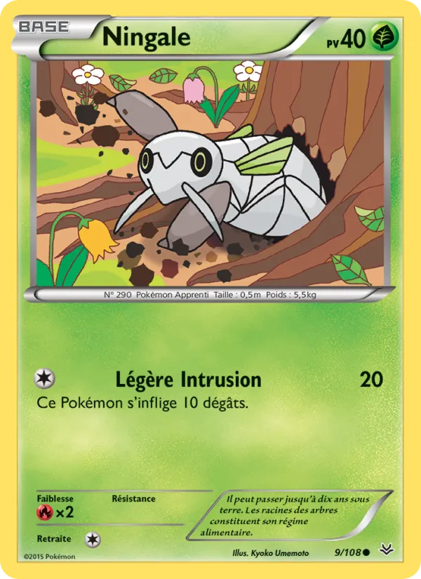 Carte Pokémon Ningale 9/108 de l'extension Ciel Rugissant