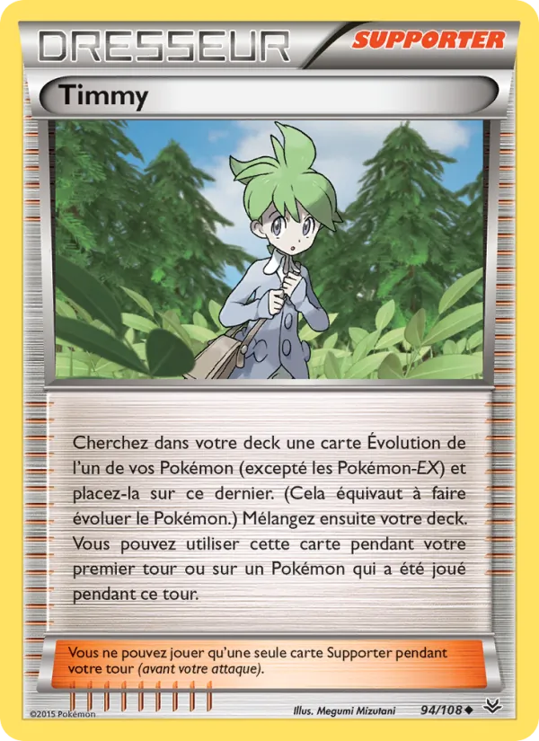 Carte Pokémon Timmy 94/108 de l'extension Ciel Rugissant