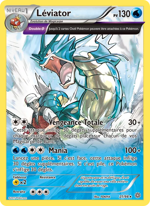 Carte Pokémon Léviator 21/98 de l'extension Origines Antiques