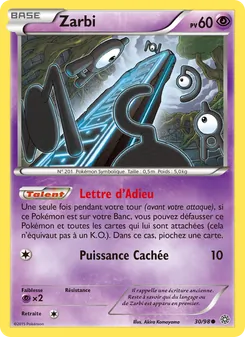 Carte Pokémon Zarbi 30