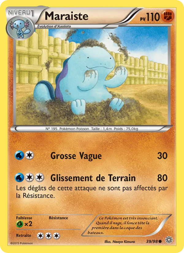 Carte Pokémon Maraiste 39/98 de l'extension Origines Antiques