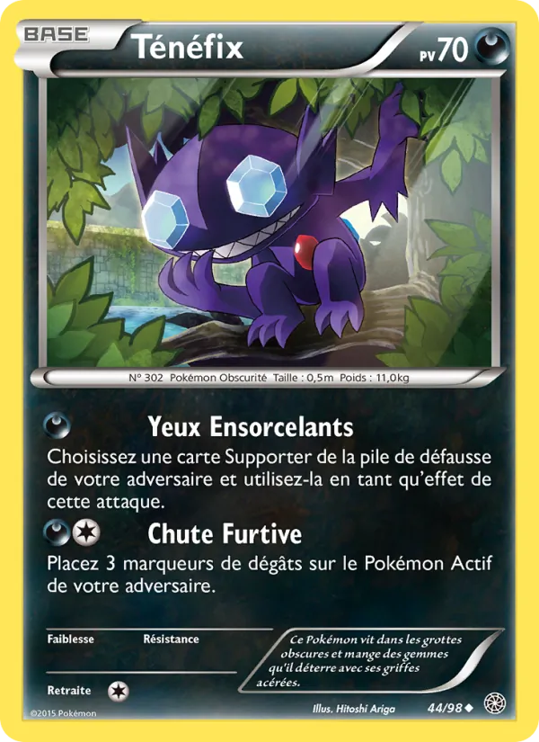 Carte Pokémon Ténéfix 44/98 de l'extension Origines Antiques