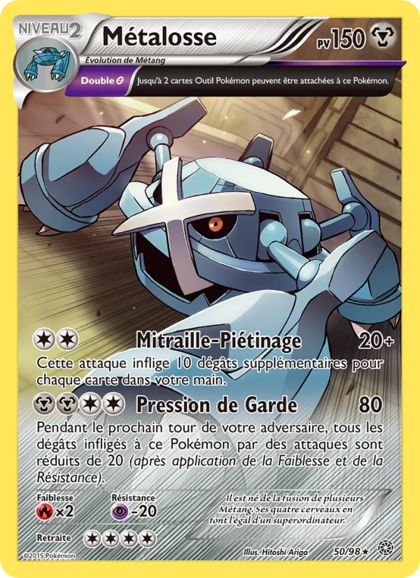 Carte Pokémon Métalosse 50/98 de l'extension Origines Antiques