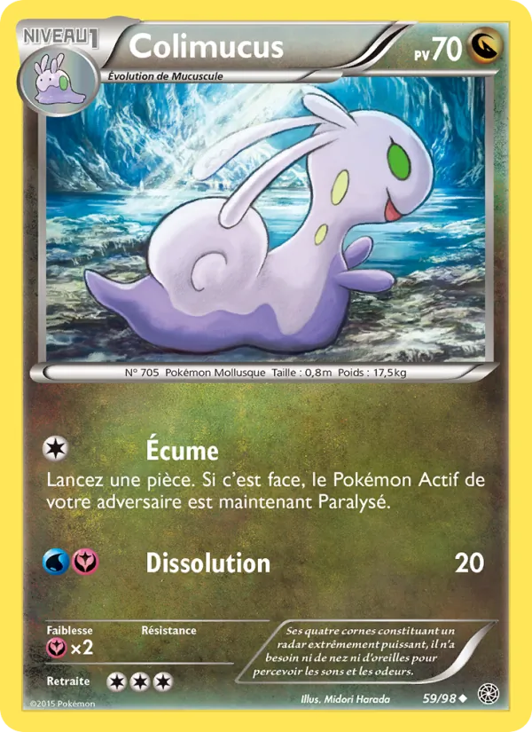 Carte Pokémon Colimucus 59/98 de l'extension Origines Antiques