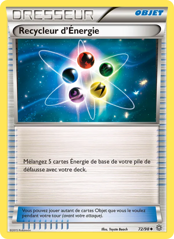 Carte Pokémon Recycleur d'Énergie 72/98 de l'extension Origines Antiques