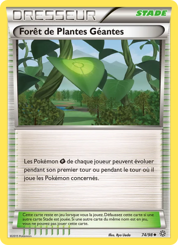Carte Pokémon Forêt de Plantes Géantes 74/98 de l'extension Origines Antiques