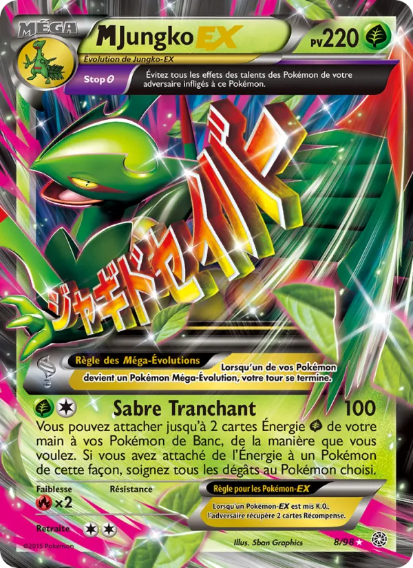 Carte Pokémon M-Jungko EX 8/98 de l'extension Origines Antiques