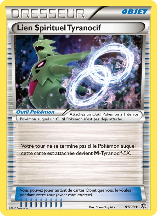 Carte Pokémon Lien Spirituel Tyranocif 81/98 de l'extension Origines Antiques