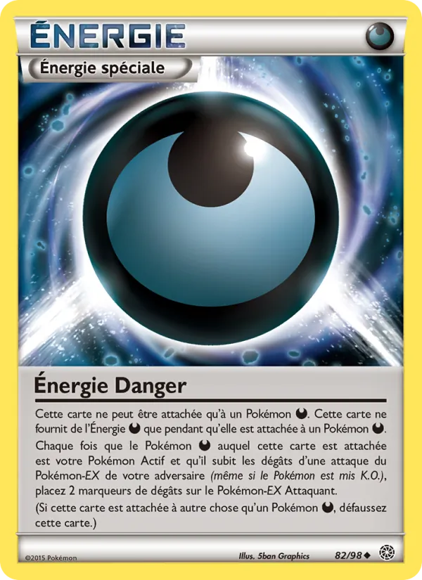 Carte Pokémon Énergie Danger 82/98 de l'extension Origines Antiques