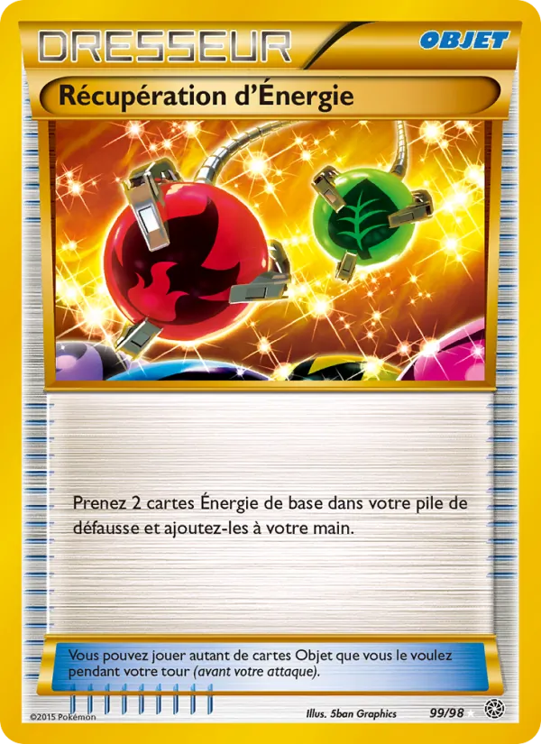 Carte Pokémon Récupération d'Énergie 99/98 de l'extension Origines Antiques