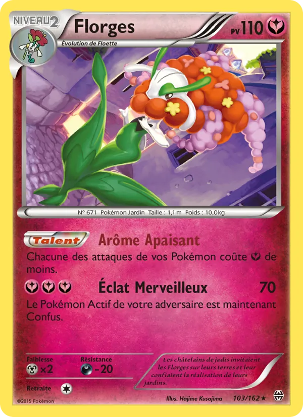 Carte Pokémon Florges 103/162 de l'extension Impulsion Turbo