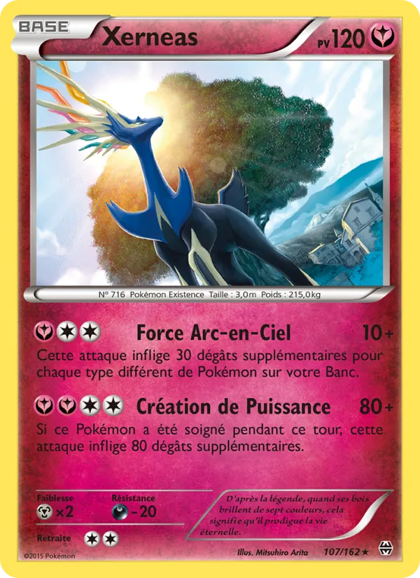 Carte Pokémon Xerneas 107/162 de l'extension Impulsion Turbo