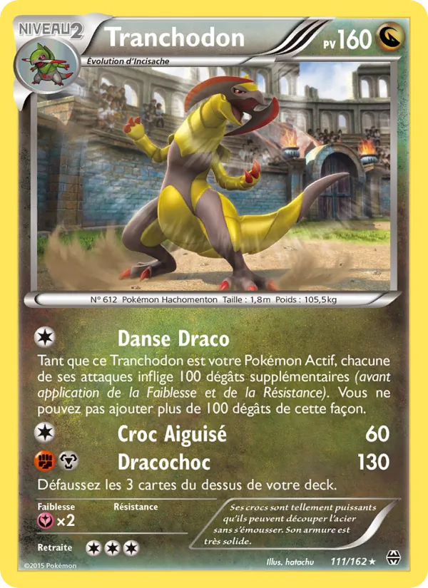 Carte Pokémon Tranchodon 111/162 de l'extension Impulsion Turbo