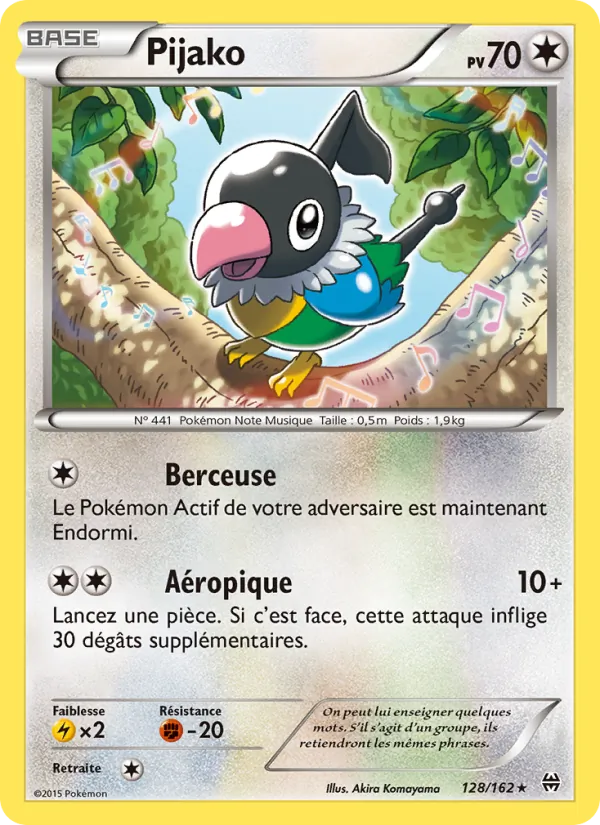 Carte Pokémon Pijako 128/162 de l'extension Impulsion Turbo
