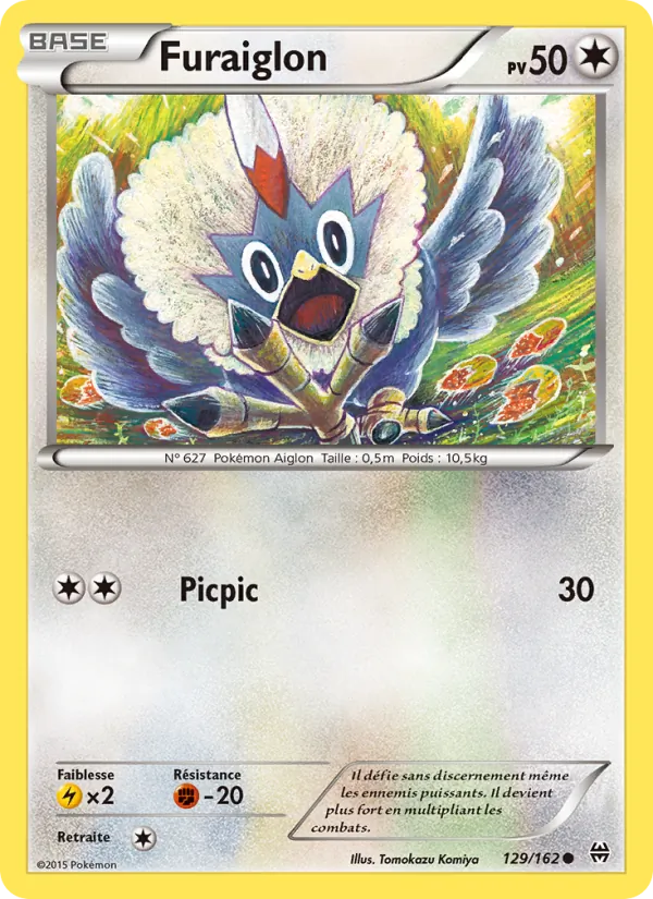 Carte Pokémon Furaiglon 129/162 de l'extension Impulsion Turbo