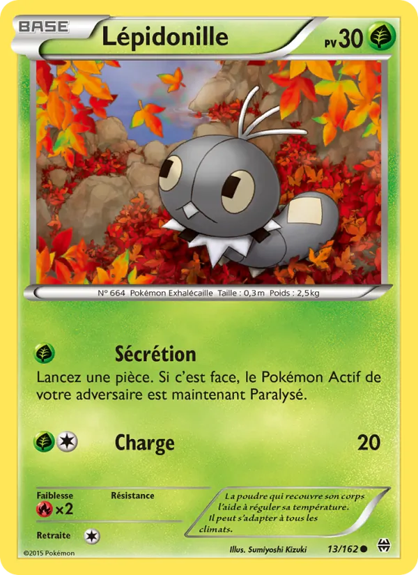 Carte Pokémon Lépidonille 13/162 de l'extension Impulsion Turbo