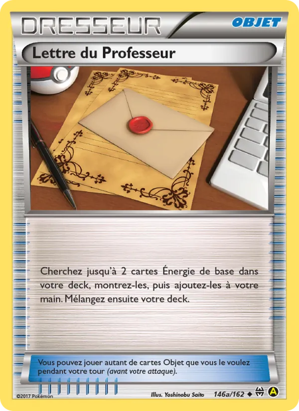 Carte Pokémon Lettre du Professeur 146/162 de l'extension Impulsion Turbo