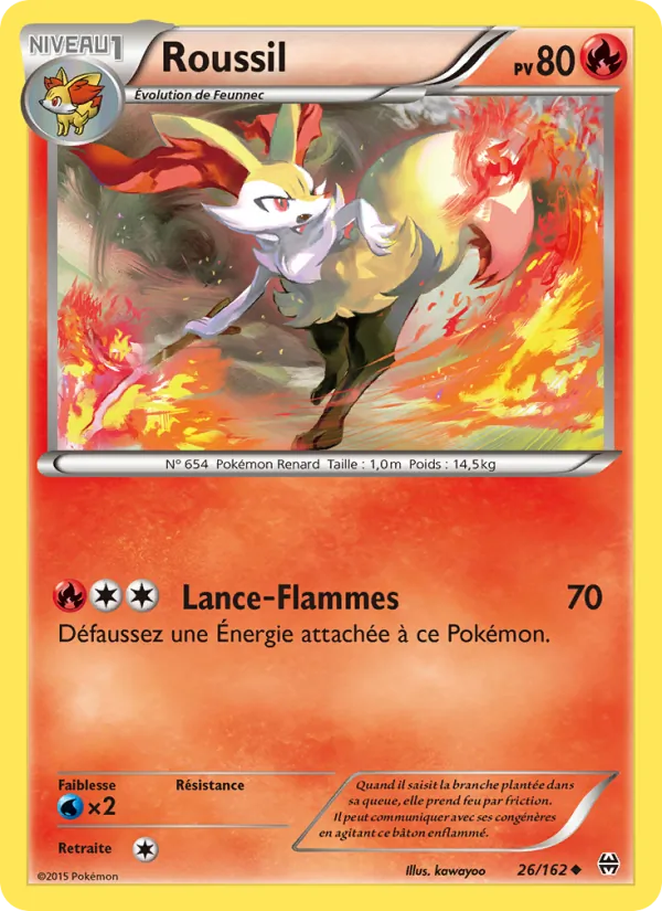 Carte Pokémon Roussil 26/162 de l'extension Impulsion Turbo