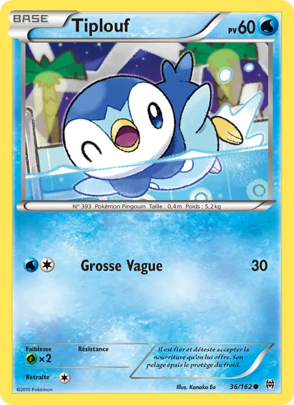 Carte Pokémon Tiplouf 36/162 de l'extension Impulsion Turbo