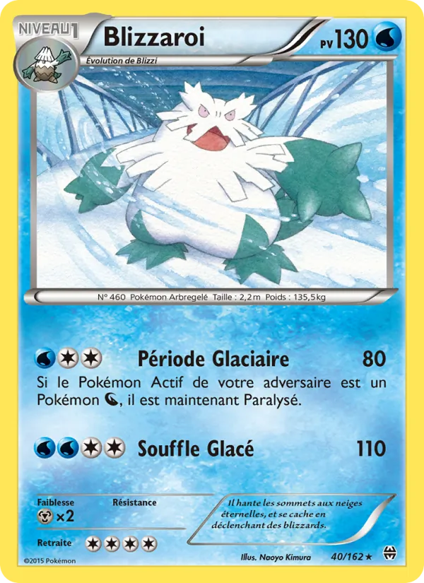 Carte Pokémon Blizzaroi 40/162 de l'extension Impulsion Turbo