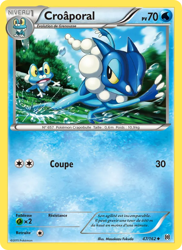 Carte Pokémon Croâporal 47/162 de l'extension Impulsion Turbo