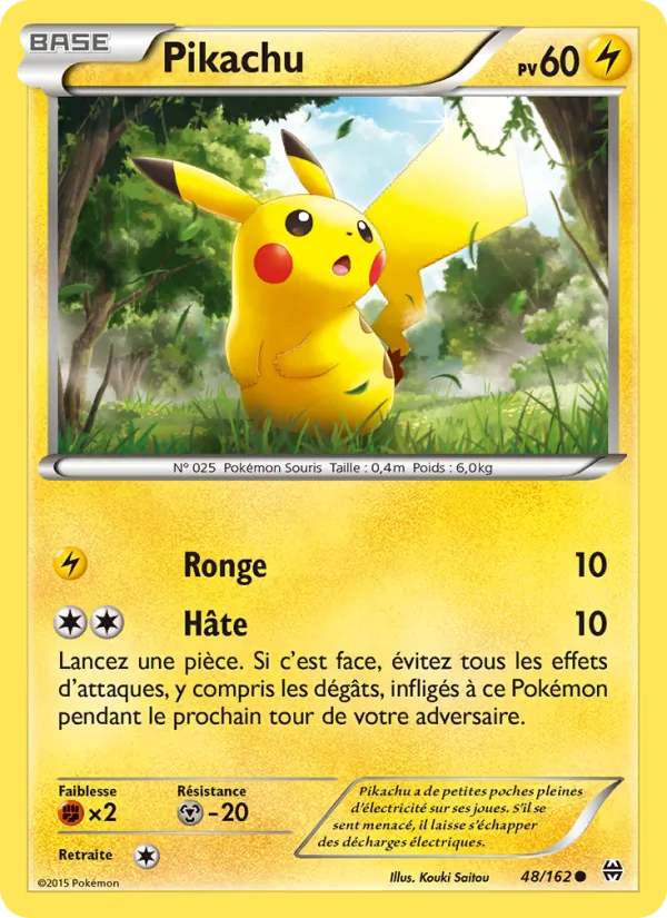 Carte Pokémon Pikachu 48/162 de l'extension Impulsion Turbo