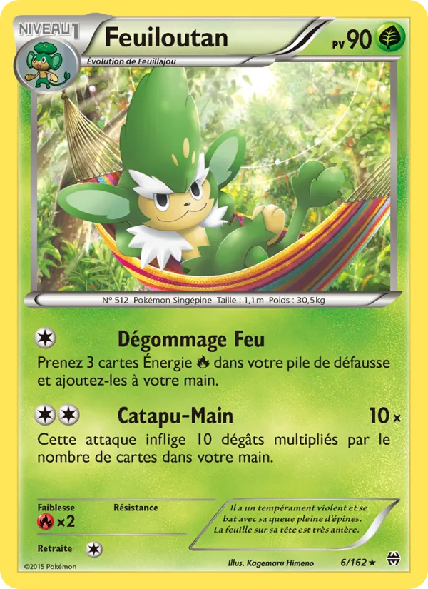 Carte Pokémon Feuiloutan 6/162 de l'extension Impulsion Turbo