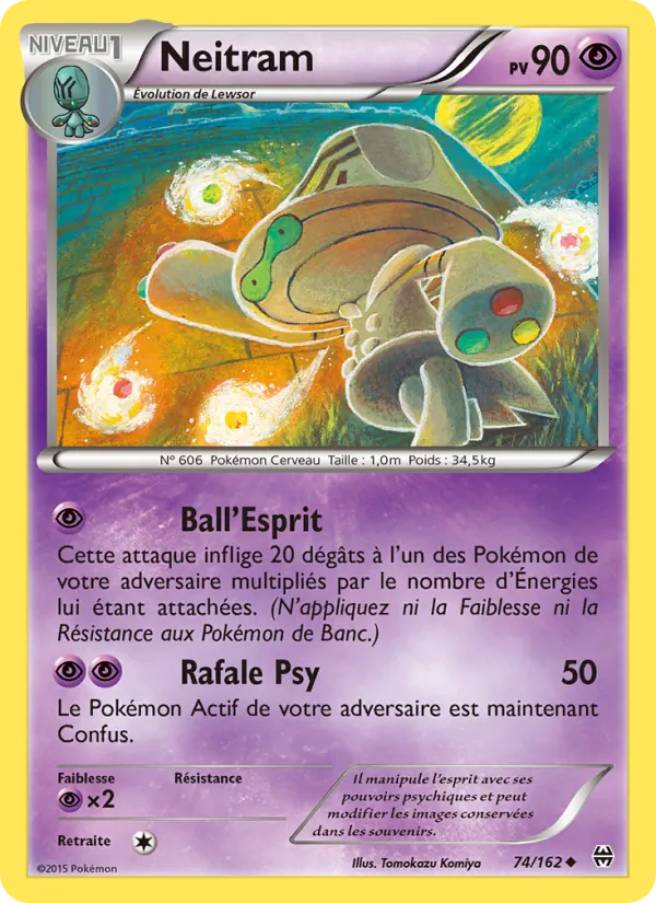 Carte Pokémon Neitram 74/162 de l'extension Impulsion Turbo
