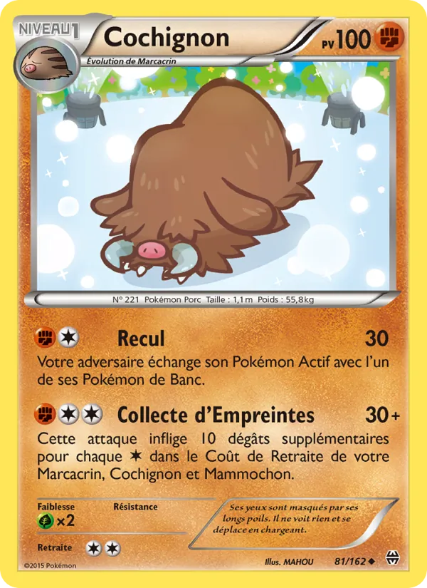 Carte Pokémon Cochignon 81/162 de l'extension Impulsion Turbo
