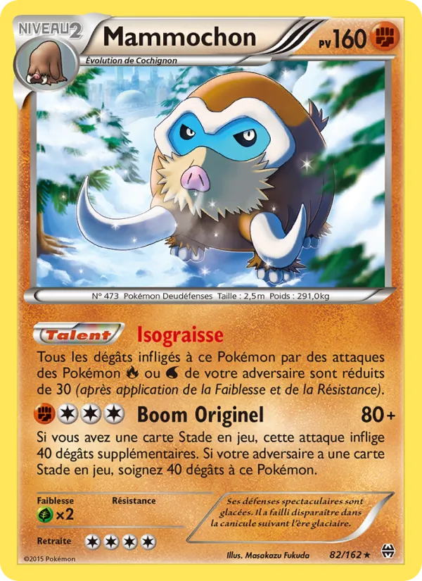 Carte Pokémon Mammochon 82/162 de l'extension Impulsion Turbo