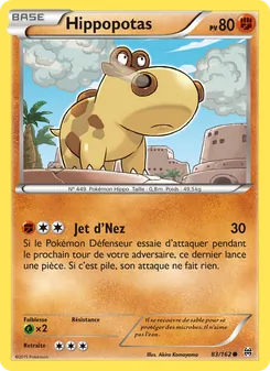 Carte Pokémon Hippopotas 83