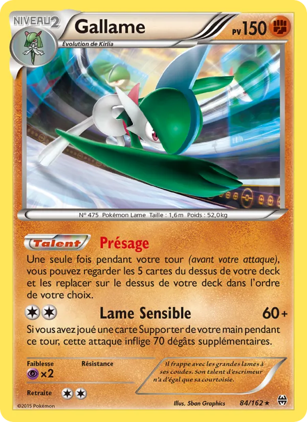 Carte Pokémon Gallame 84/162 de l'extension Impulsion Turbo